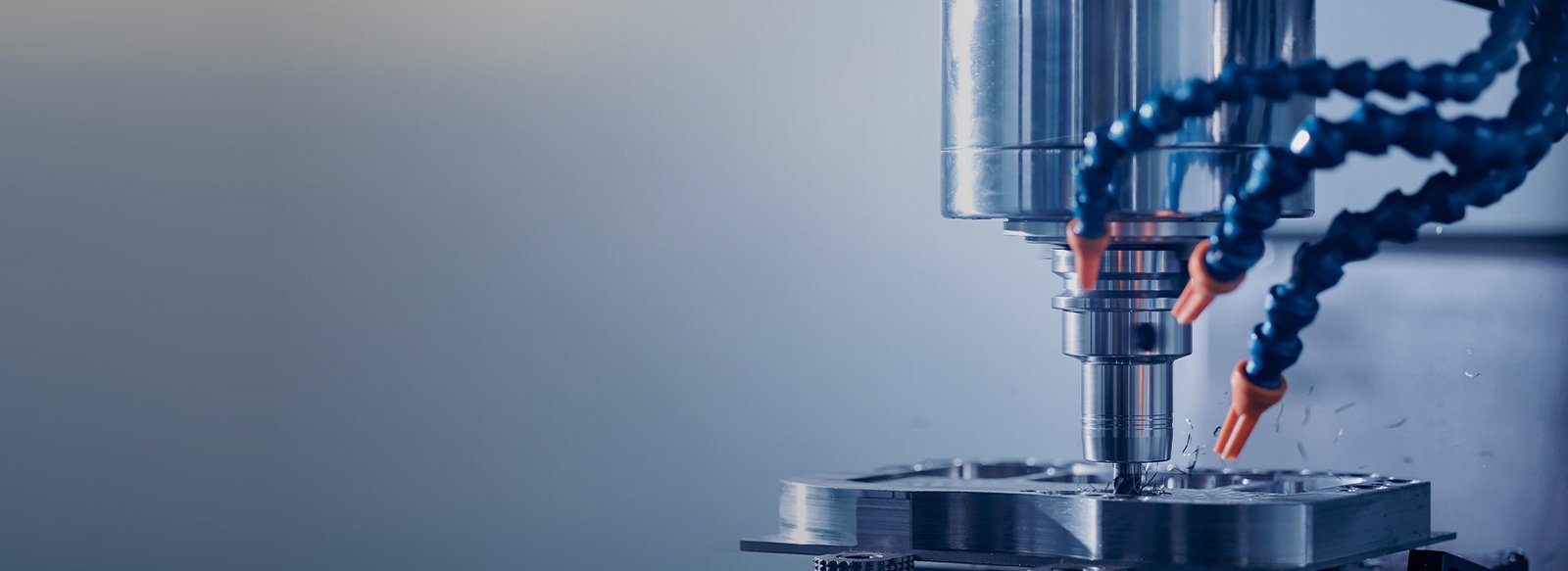 Close-up of machine tool machining